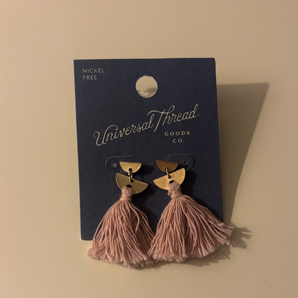 Universal Thread Blush and Gold Statement Earrings